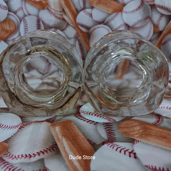 IKEA 2 Heavy Glass Light-Amber Stackable Tealight Candle Holders - 2.75" x 1.5" - Picture 3 of 5